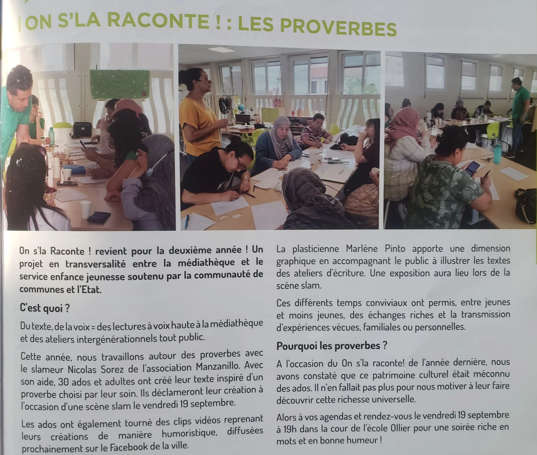Lire la suite à propos de l’article On s’la Raconte ! 2 – Les proverbes font vibrer la Bibliothèque du Péage-de-Roussillon